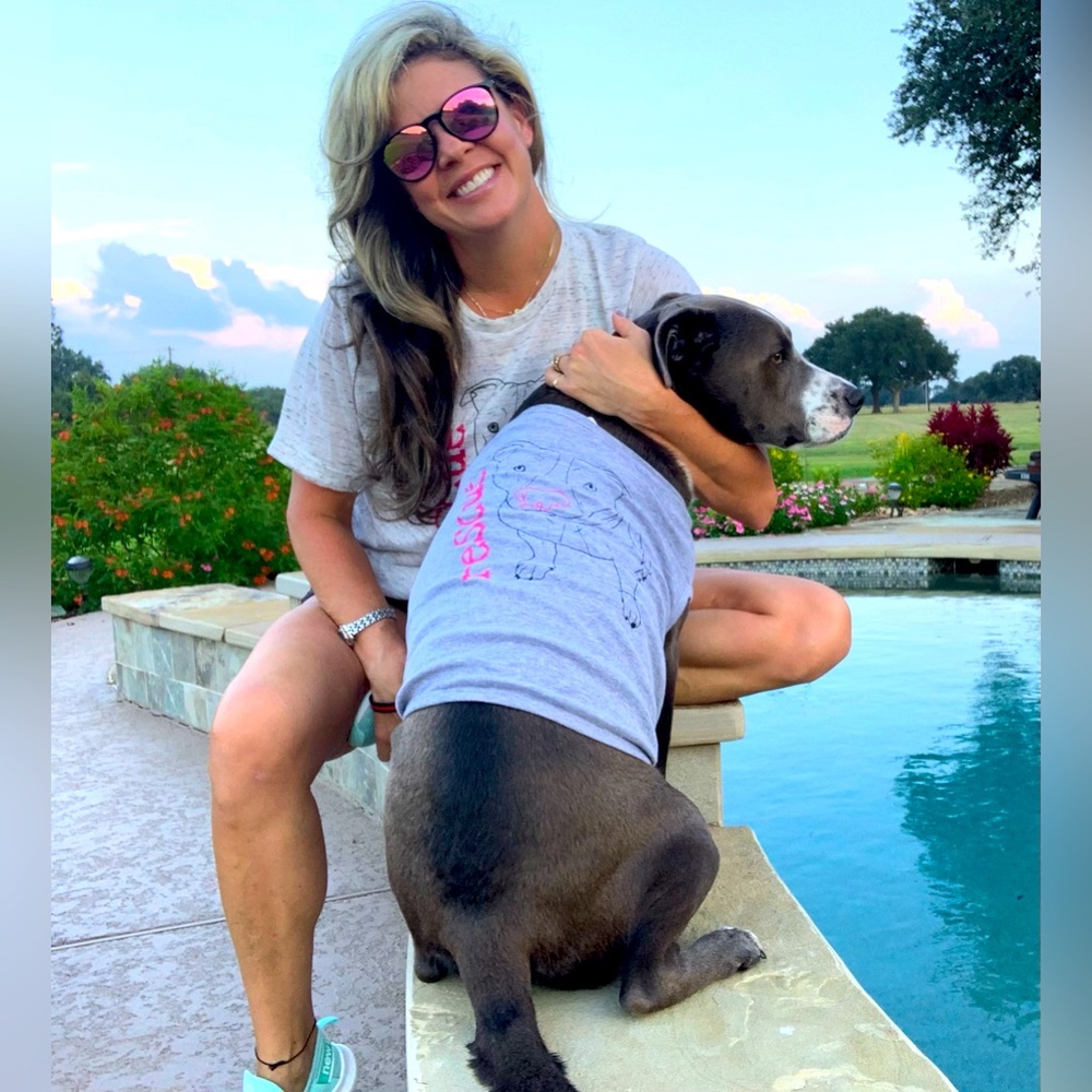 Rescue Dog Love Pitbull Foster Fail T Shirt Sand Beige Bella Canvas 💗 - Picture 6 of 6